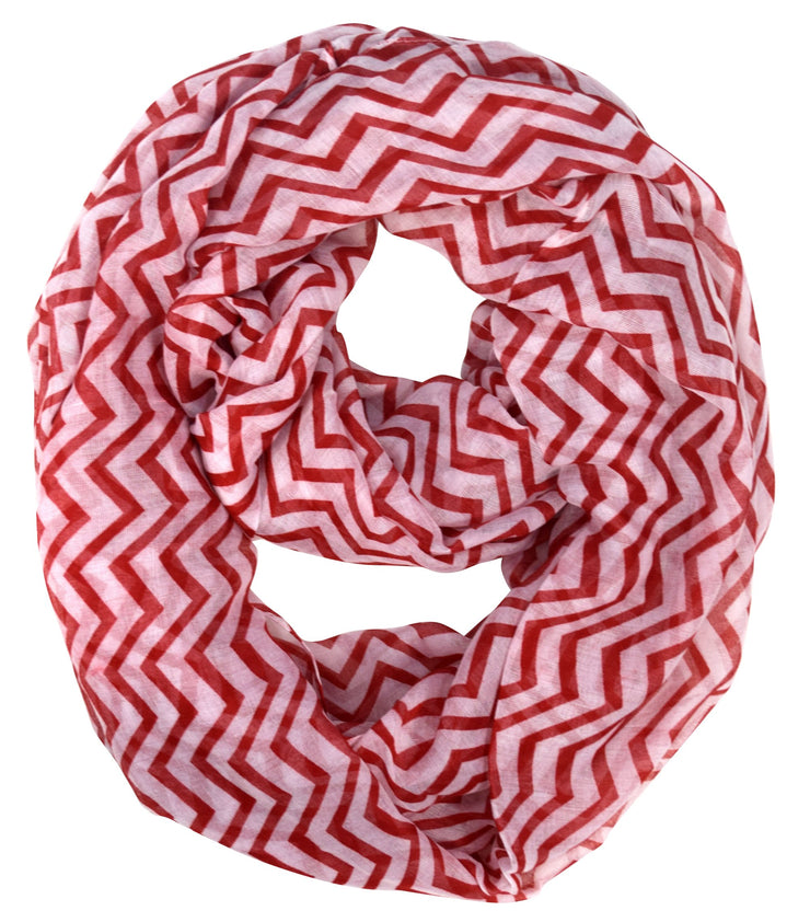 Peach Couture Beautiful Classic Lightweight Sheer Chevron Infinity Loop Scarf