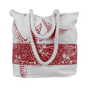 100% Cotton Canvas Beach Handbags Nautical Starfish Design