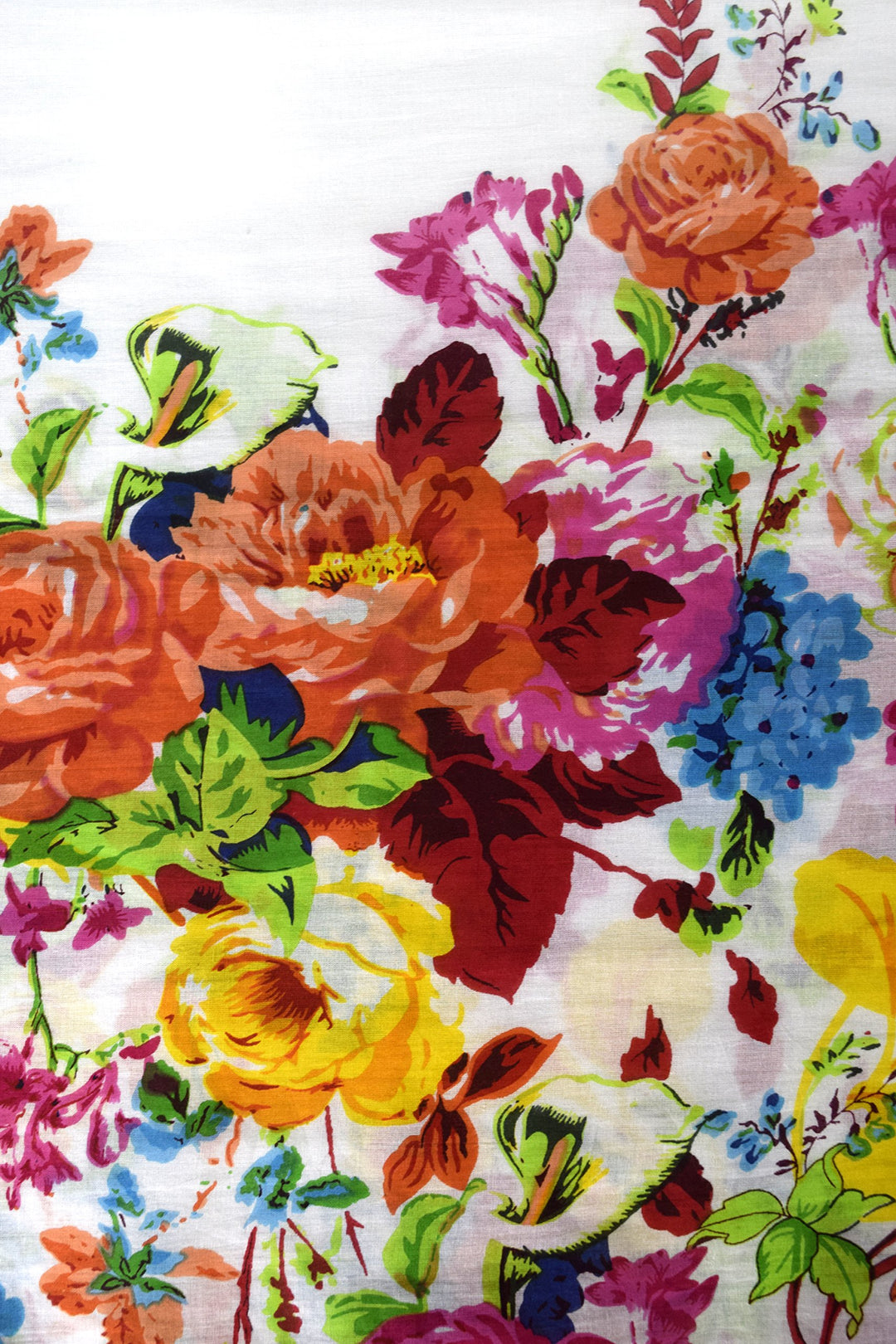 Red orange cotton floral embroidered vintage petite tunic coverup beachwear for women.