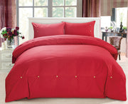 Couture Home Collection Cute Button Sateen Stripe 2 pcs Comforter Set