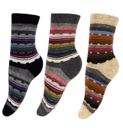 Unisex Warm Cozy Colorful Pattern Cotton Blend Crew Socks in Packs