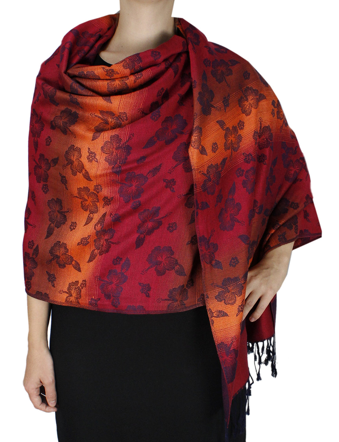 Rainbow Silky Tropical Pashmina Shawl