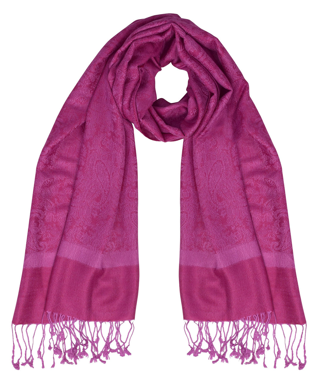 Peach Couture Womens Elegant Vintage Solid Jacquard Paisley Scarf Shawl Wrap