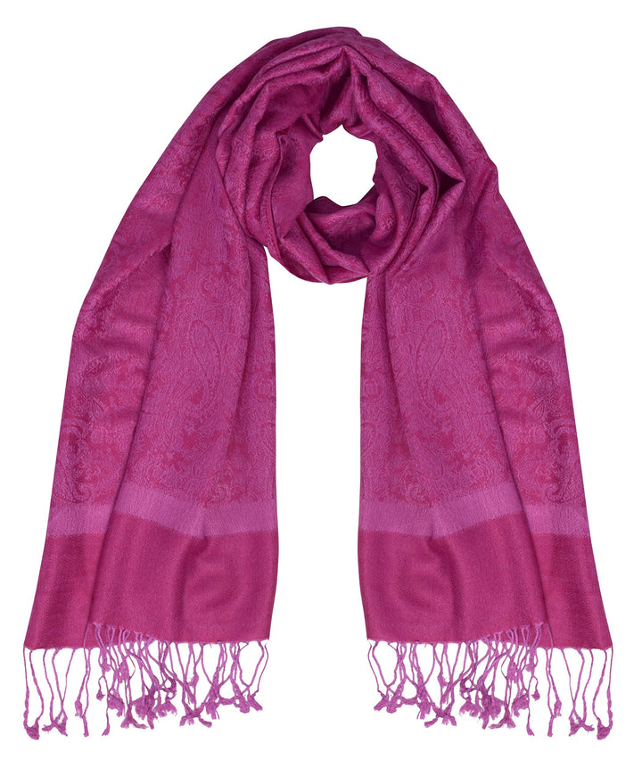 Womens Elegant Vintage Solid Jacquard Paisley Scarf Shawl Wrap Black