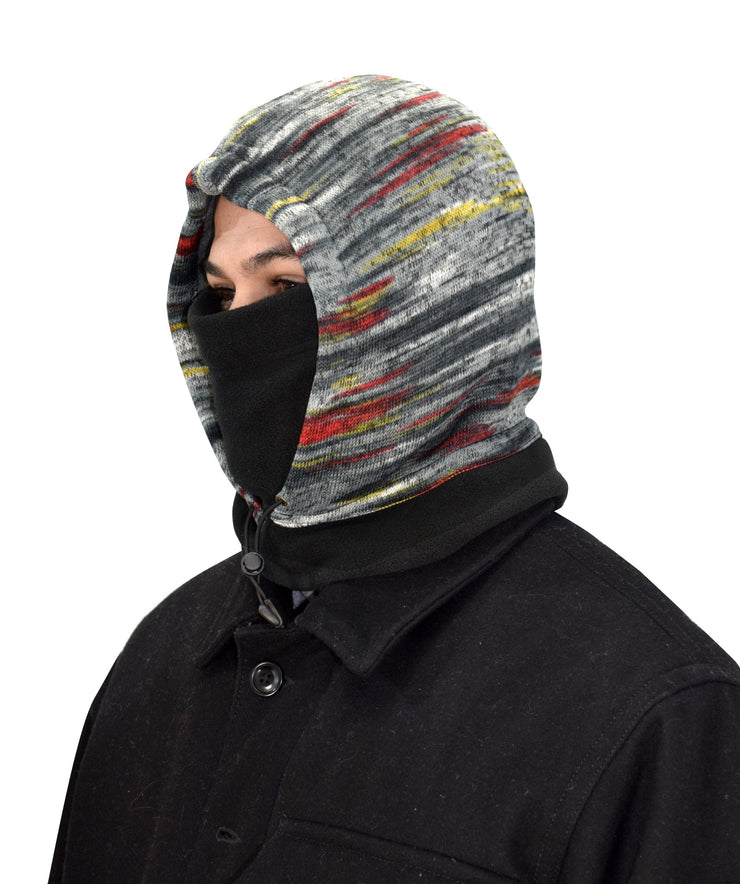 Thick Knit One Hole Facemask Balaclava Snowboarding Biker Mask (Faded Grey)