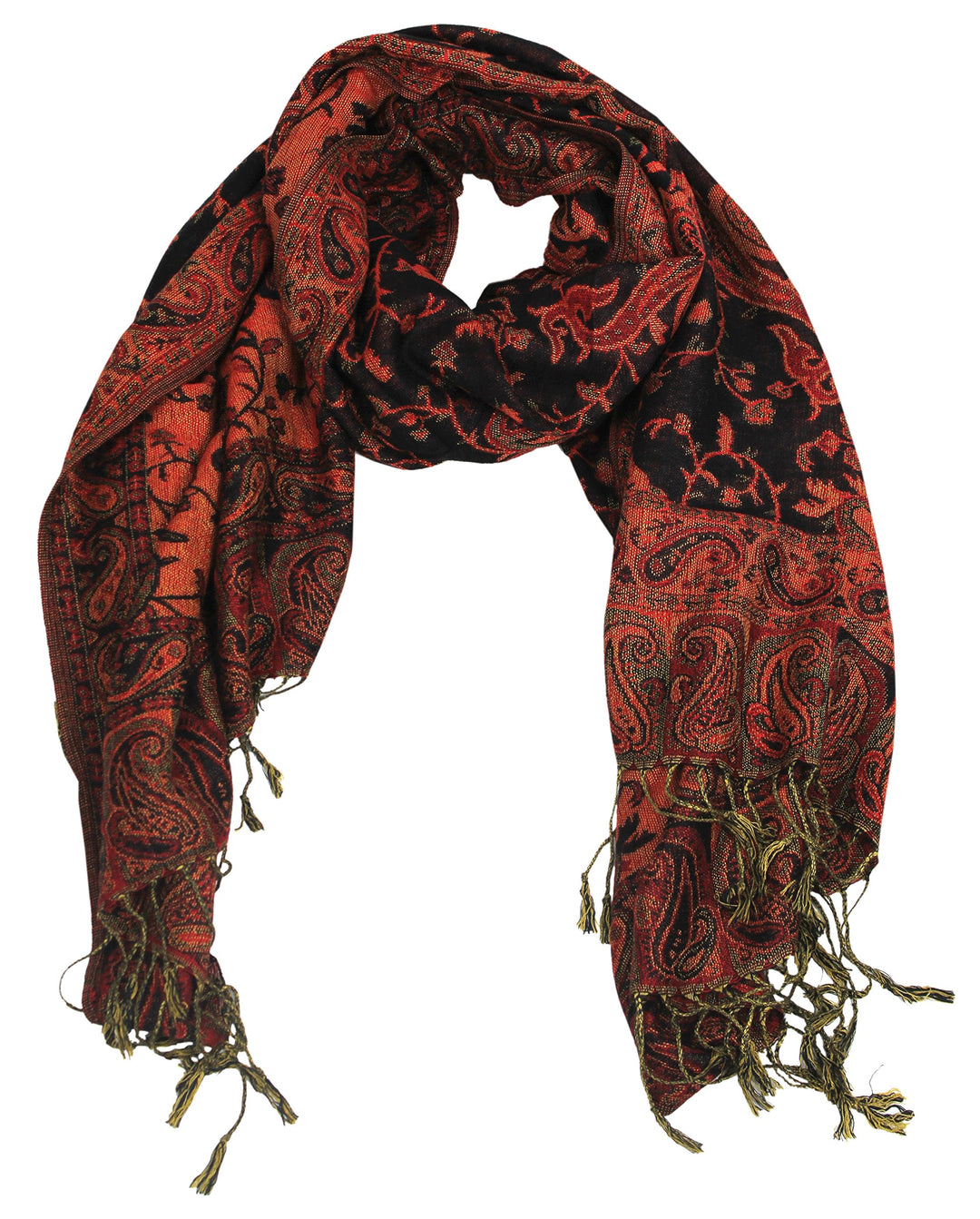 Double Layer Reversible Paisley Pashmina Shawl