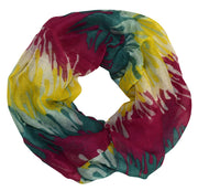 Peach Couture Trendy Abstract Multicolored Paint Design Infinity Loop Scarf/wrap