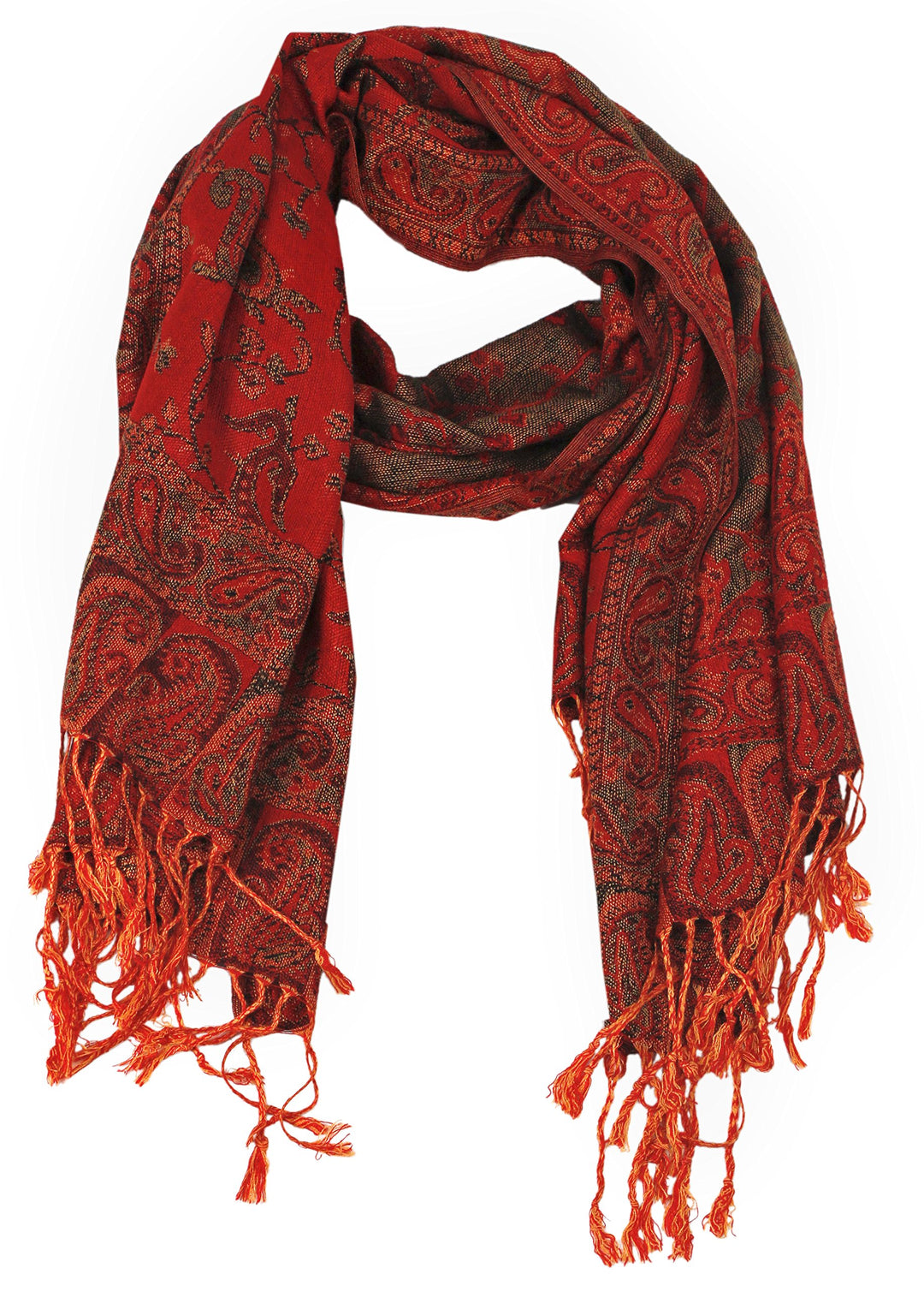 Double Layer Reversible Paisley Pashmina Shawl