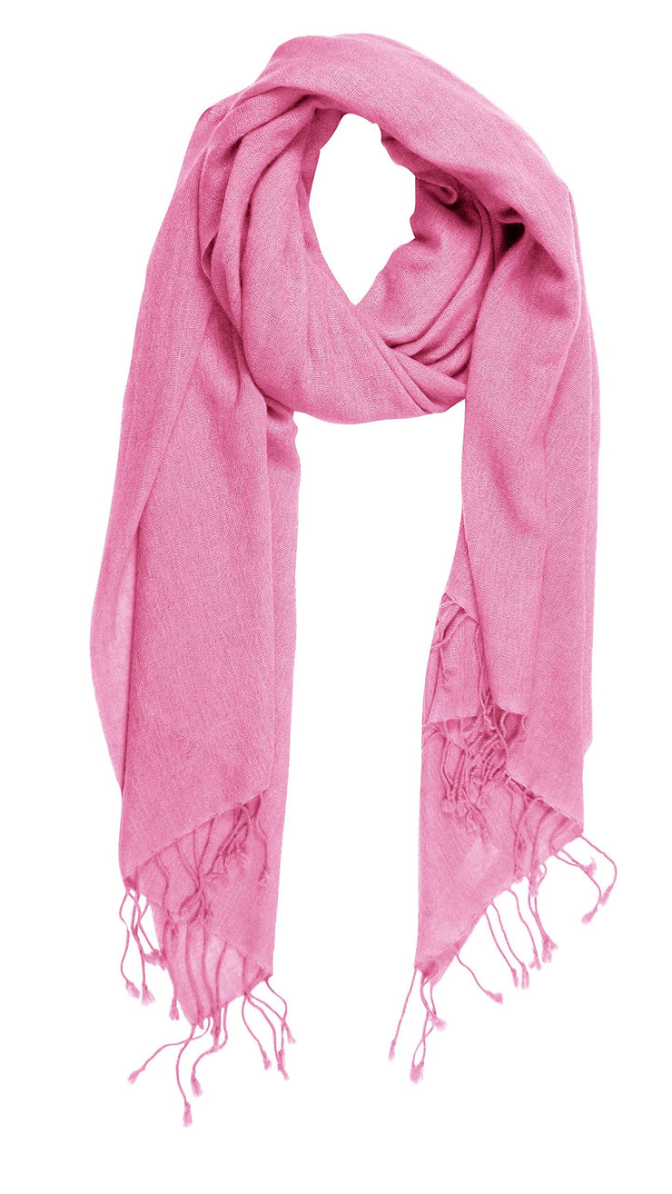 Baby Pink Soft and Elegant 100% Pure Wool Pashmina Shawl Wrap Scarves