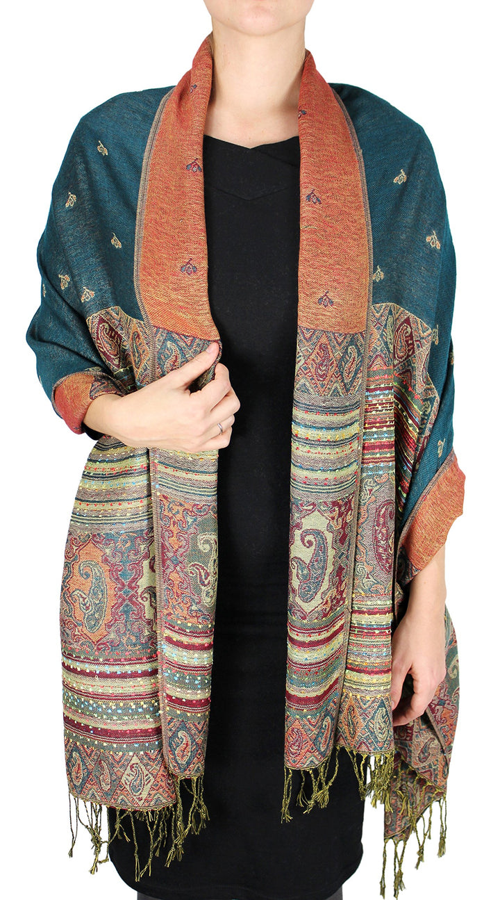 A7409-Tribal-Border-Pashmina-Teal-RK