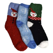 Classic Fuzzy Socks Christmas Holiday Packs of 3