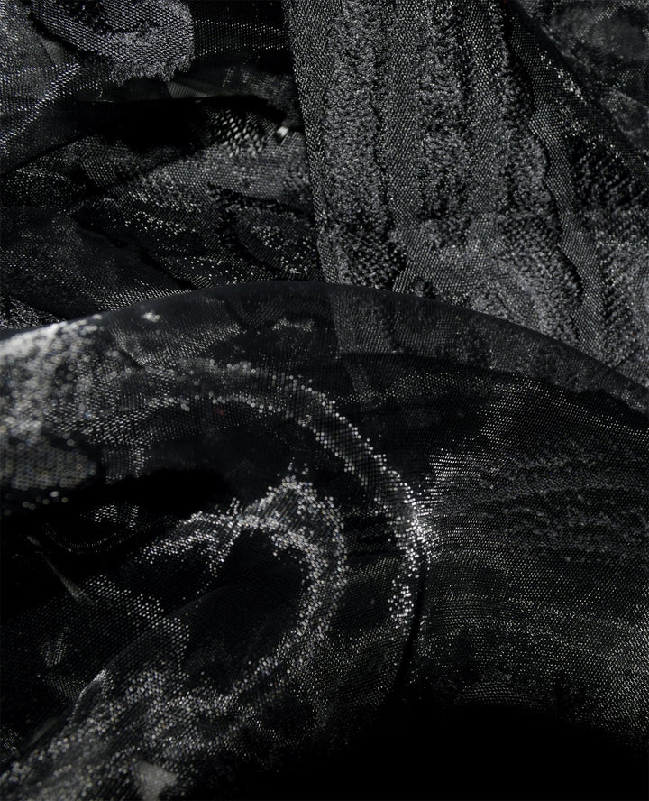 Floral Embroidered Burnout Summer Scarf