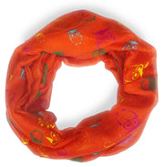 Peach Couture Stunning Colorful Lightweight Vintage Owl Print Infinity Loop Scarf