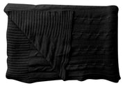 Couture Home Collection Cashmere Wool Classic Cable Knit Warm and Soft Throw Blanket 50 x 60 in