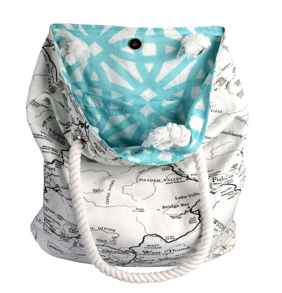 Rope Handle Cotton Canvas Tote Bag