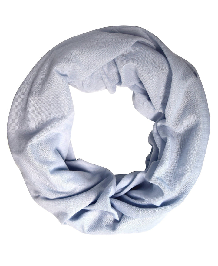 Silver Cotton Soft Touch Vivid Colors Lightweight Jersey Knit Infinity Loop Scarf