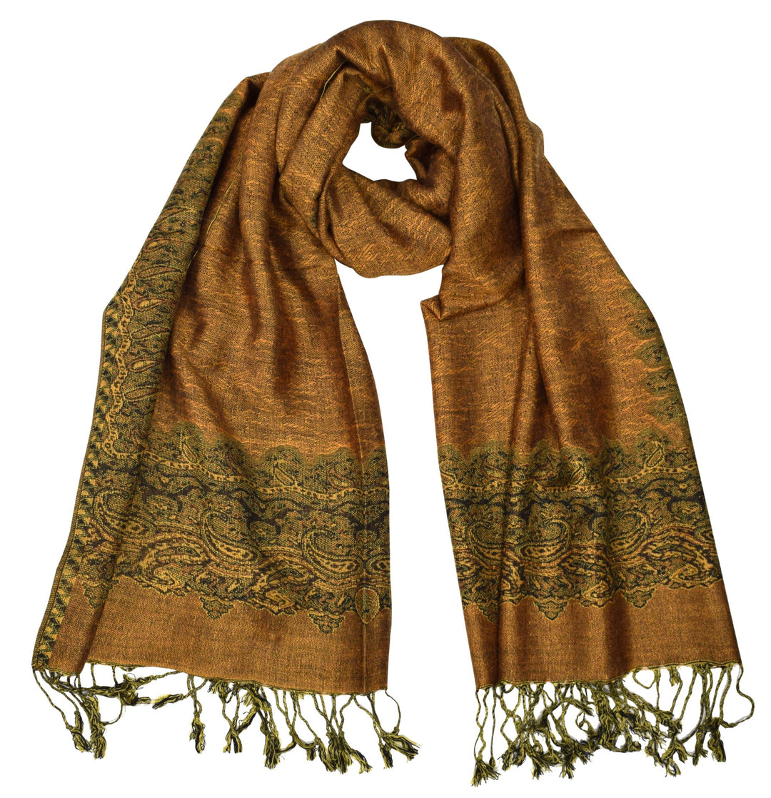 Reversible Jacquard Paisley Pashmina Shawl