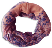 Peach Couture Womens Boho Floral Paisley Sheer Infinity Scarf Loop Circle Scarf