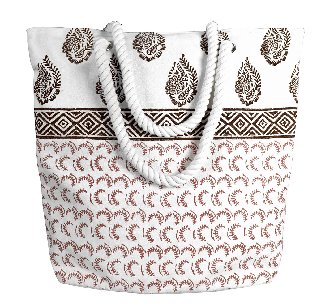 Rope Handle Cotton Canvas Tote Bag