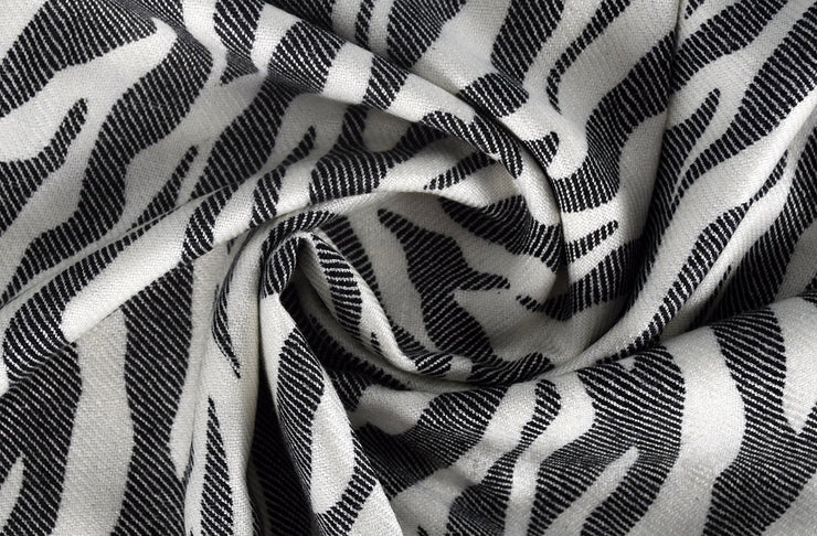 Hot Chic Animal Print Zebra Print Frayed End Pashmina Shawl Wrap