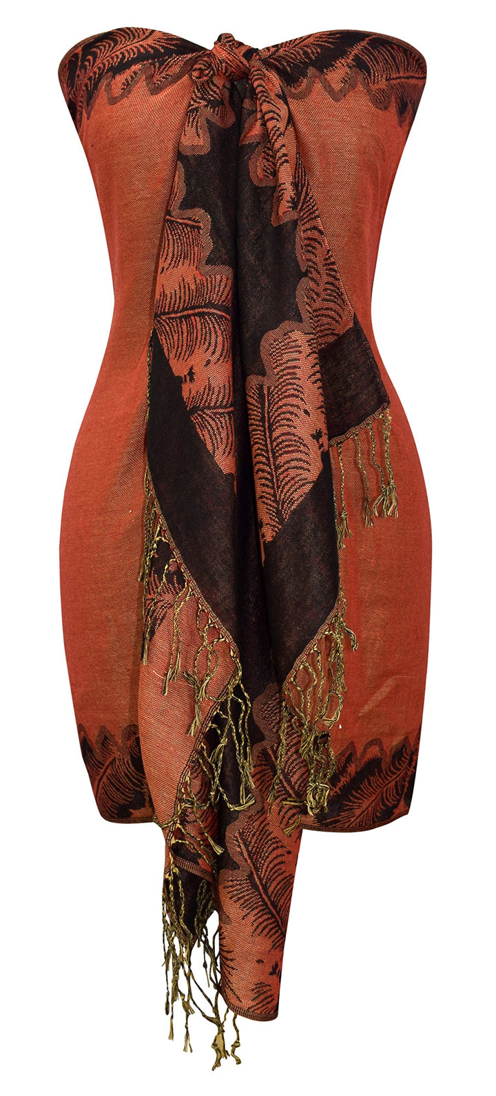 Reversible Jacquard Paisley Pashmina Shawl