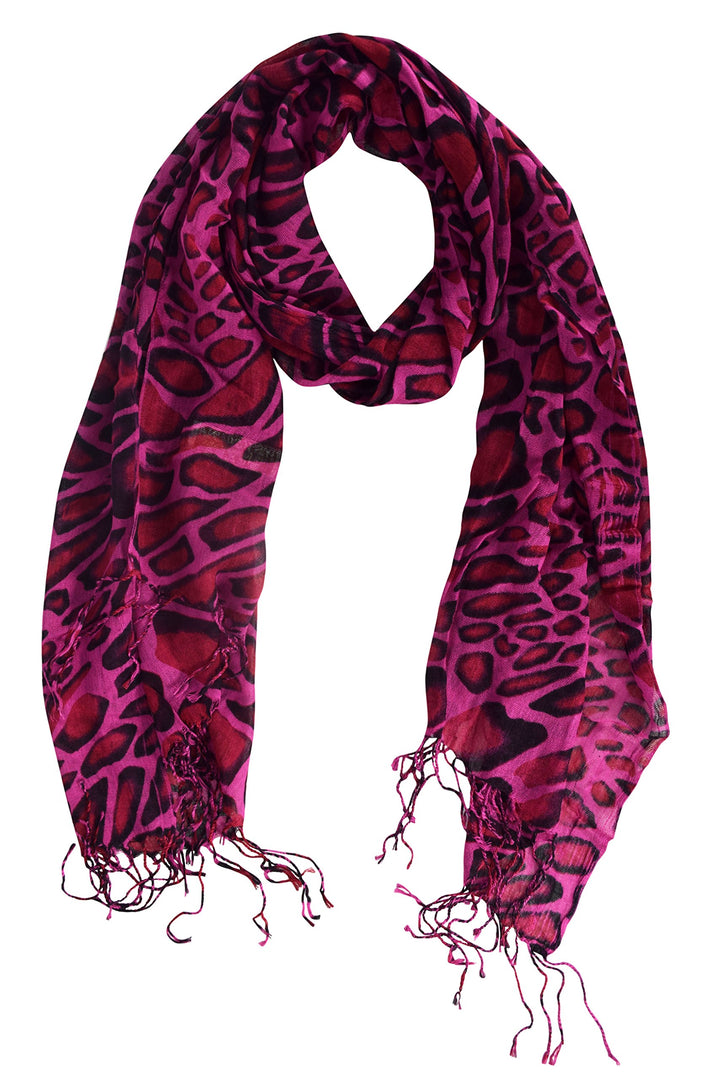 Giraffe Print Animal Pashmina Shawl