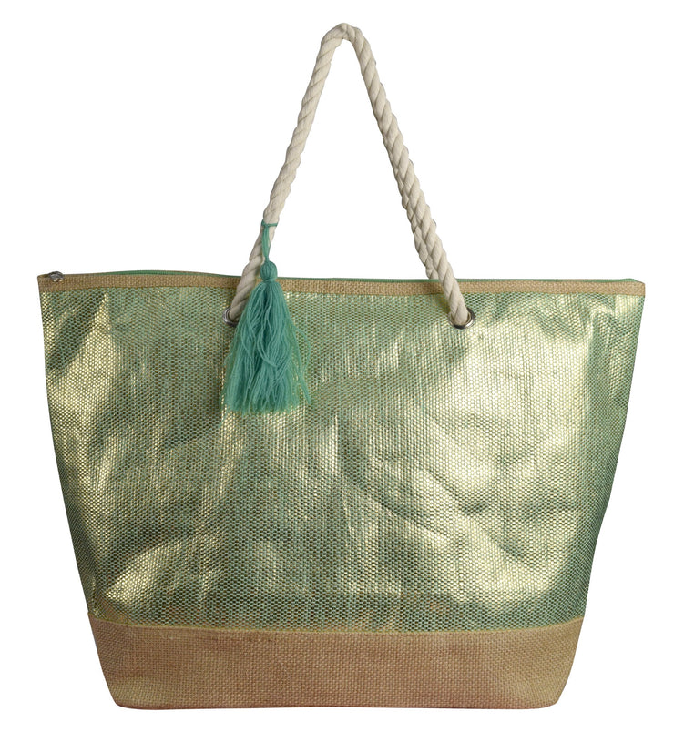 B7116-BB554-Sequin-Tote-Green-OS