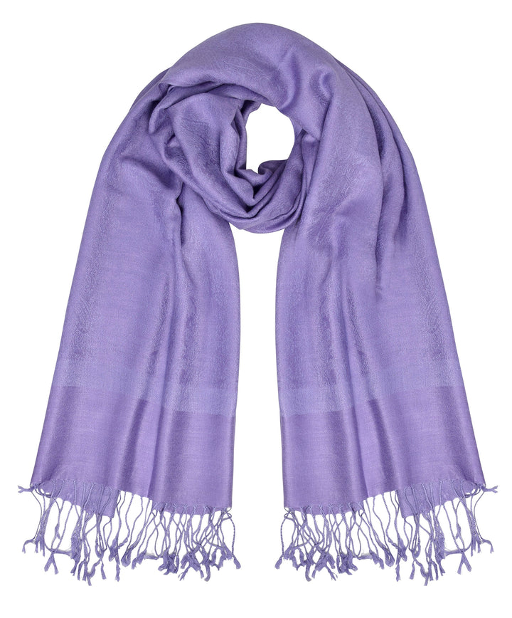 Peach Couture Womens Elegant Vintage Solid Jacquard Paisley Scarf Shawl Wrap