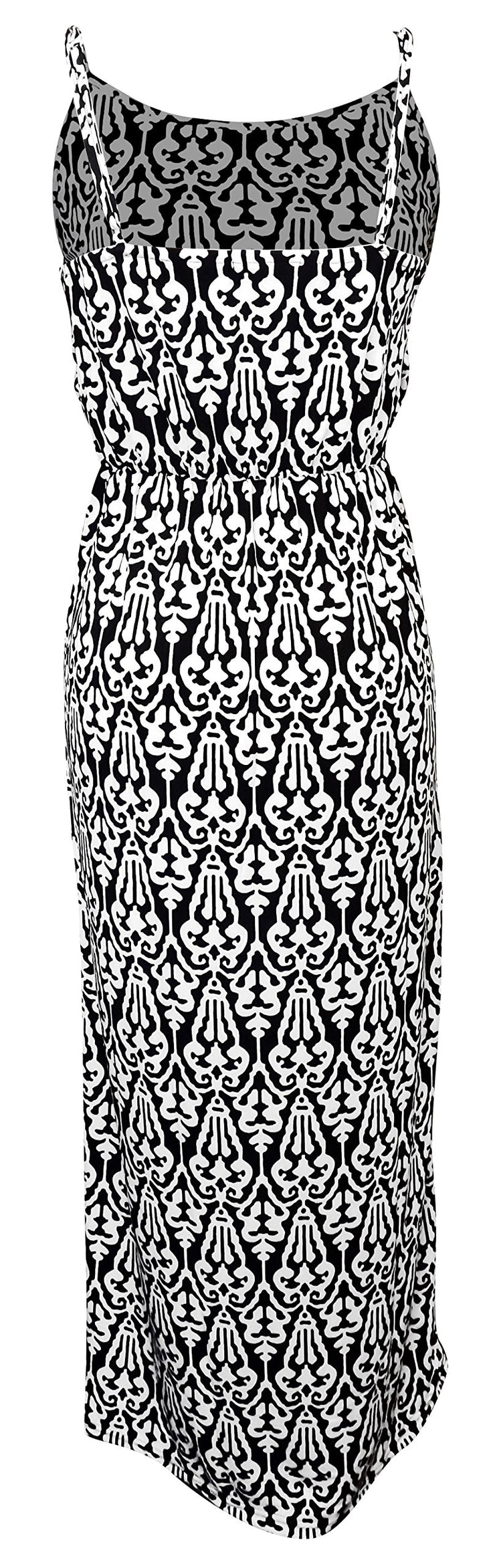 Damask Sleeveless Blouson Maxi
