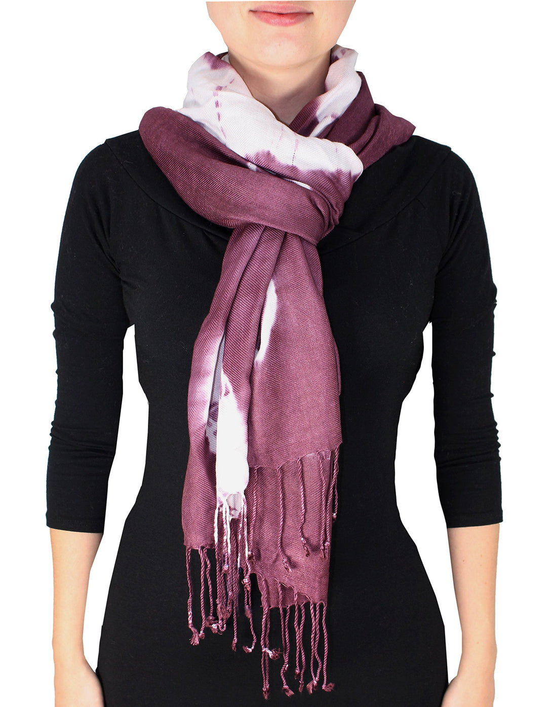 Vibrant Tie-Dye Pashmina Shawl