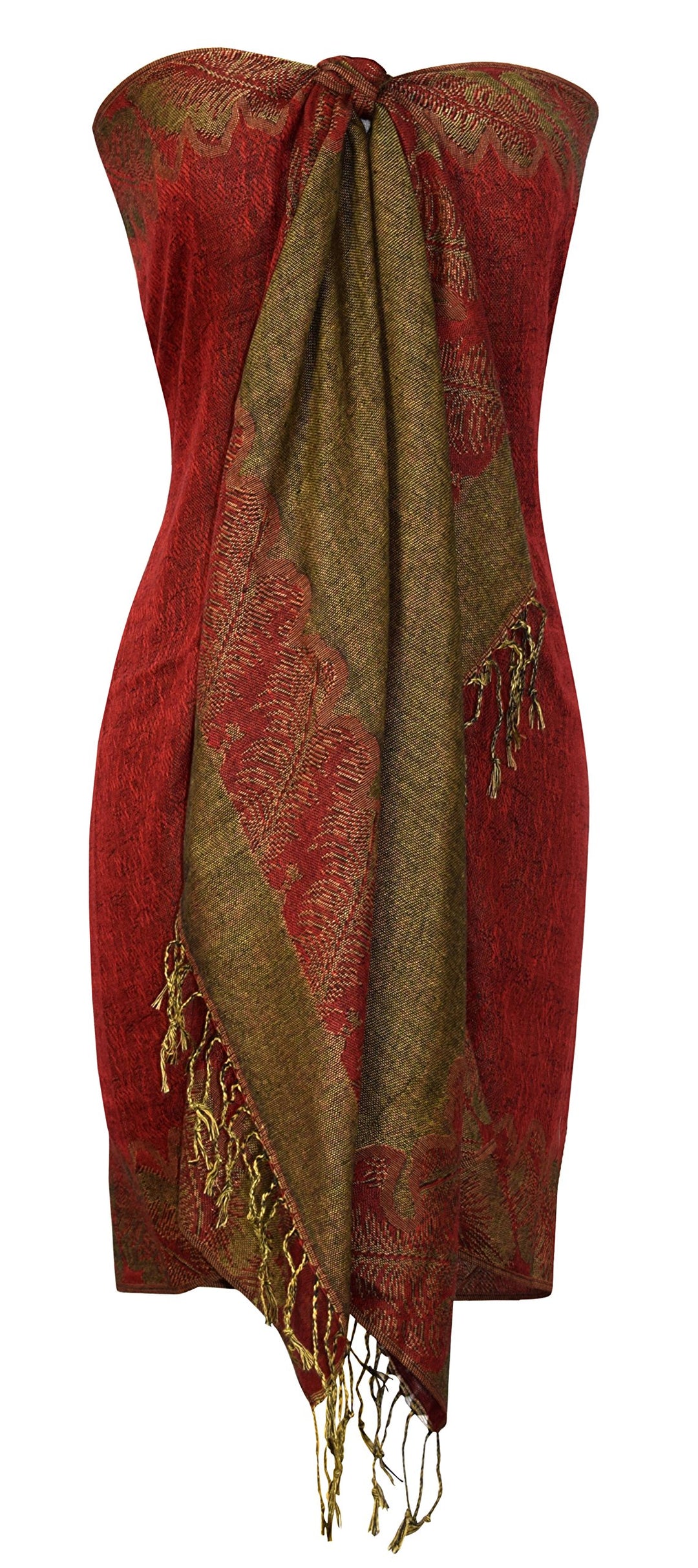 Reversible Jacquard Paisley Pashmina Shawl