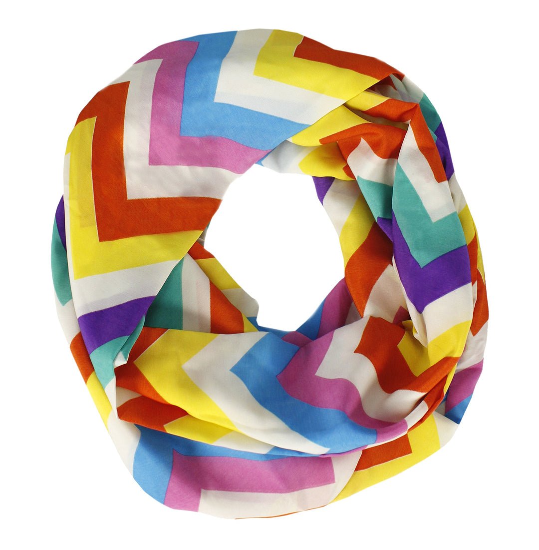 Summer fashion Bright and Beautiful Chevron Design Infinity Scarf