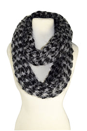 Brown Two tone Thick Knit Soft Chunky Infinity Loop Scarves