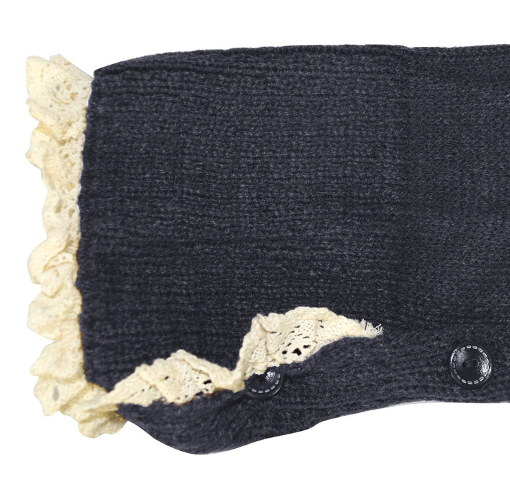 Womens Luxury Warm Chic Winter Knitted Button Up Boot Cut Leg Warmers