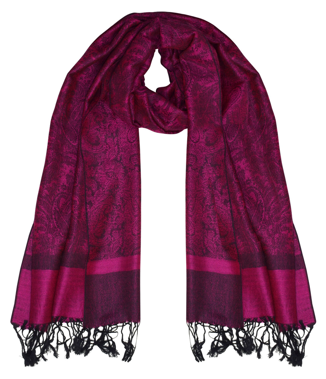 Peach Couture Elegant Vintage Jacquard Paisley Feel Shawl Wrap Scarf