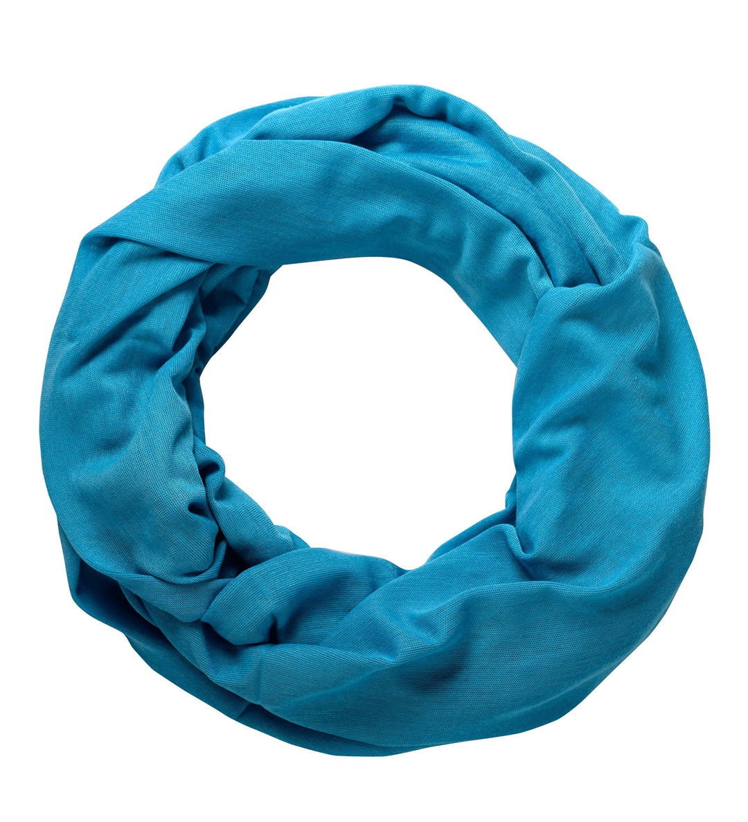 Turquoise Cotton Soft Touch Vivid Colors Lightweight Jersey Knit Infinity Loop Scarf