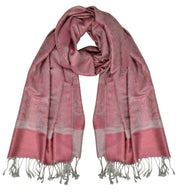 Silver and Hot Pink Jacquard Pash-#44