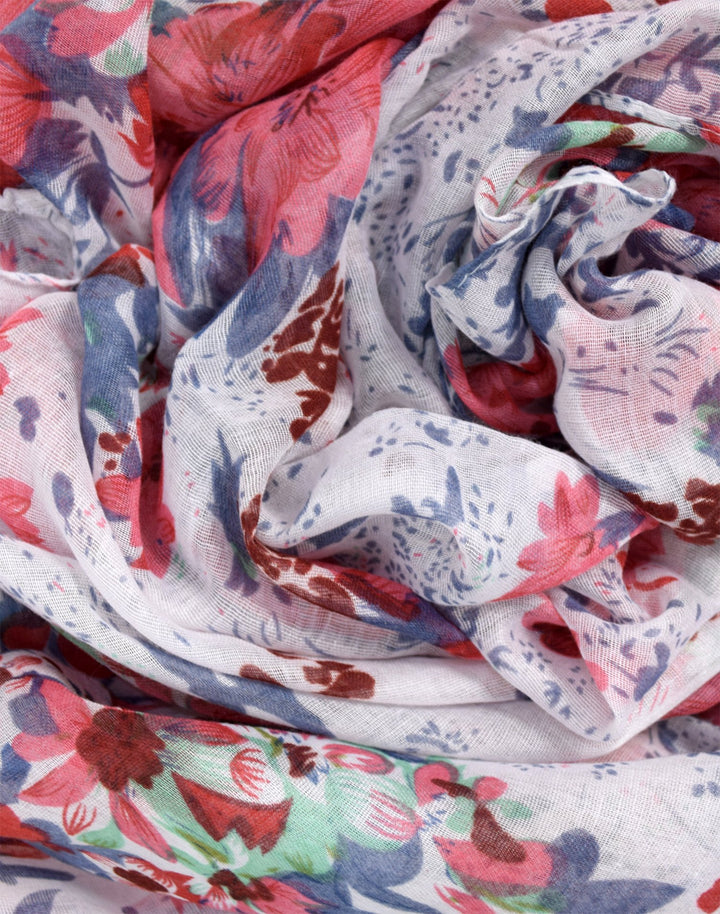 Hibiscus Floral Lightweight Summer Scarf