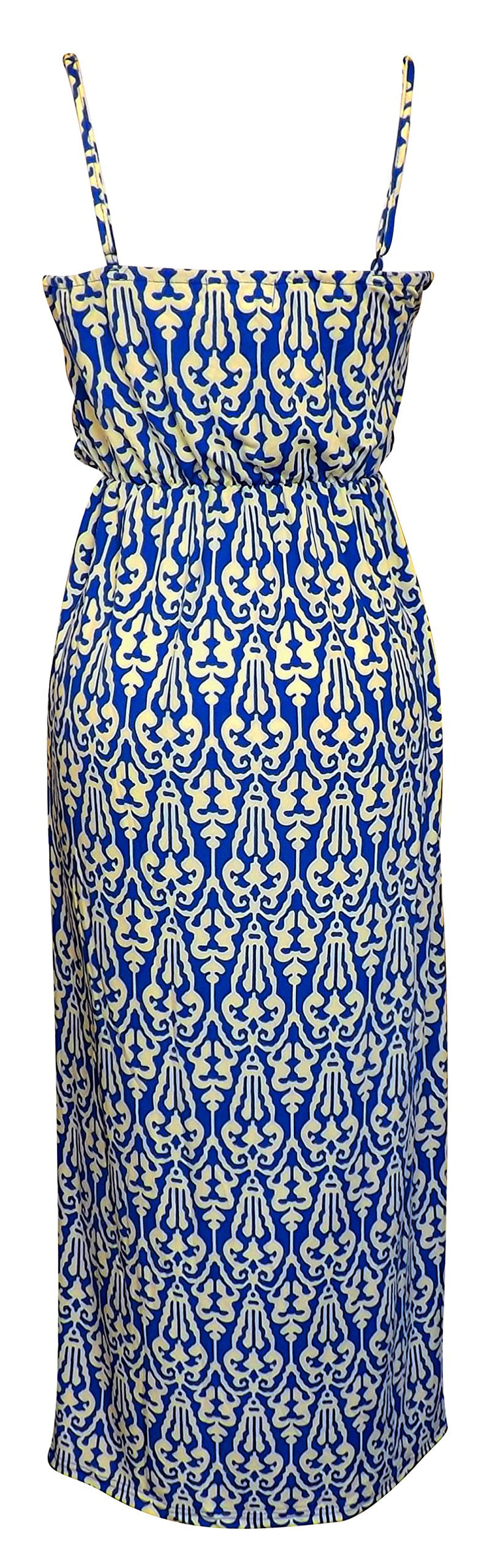 Damask Sleeveless Blouson Maxi