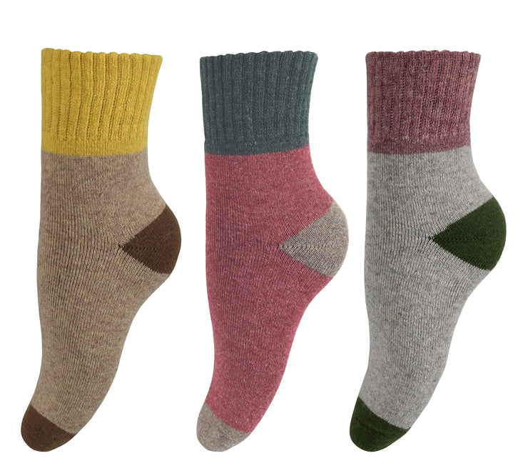 Unisex Warm Cozy Colorful Pattern Cotton Blend Crew Socks in Packs