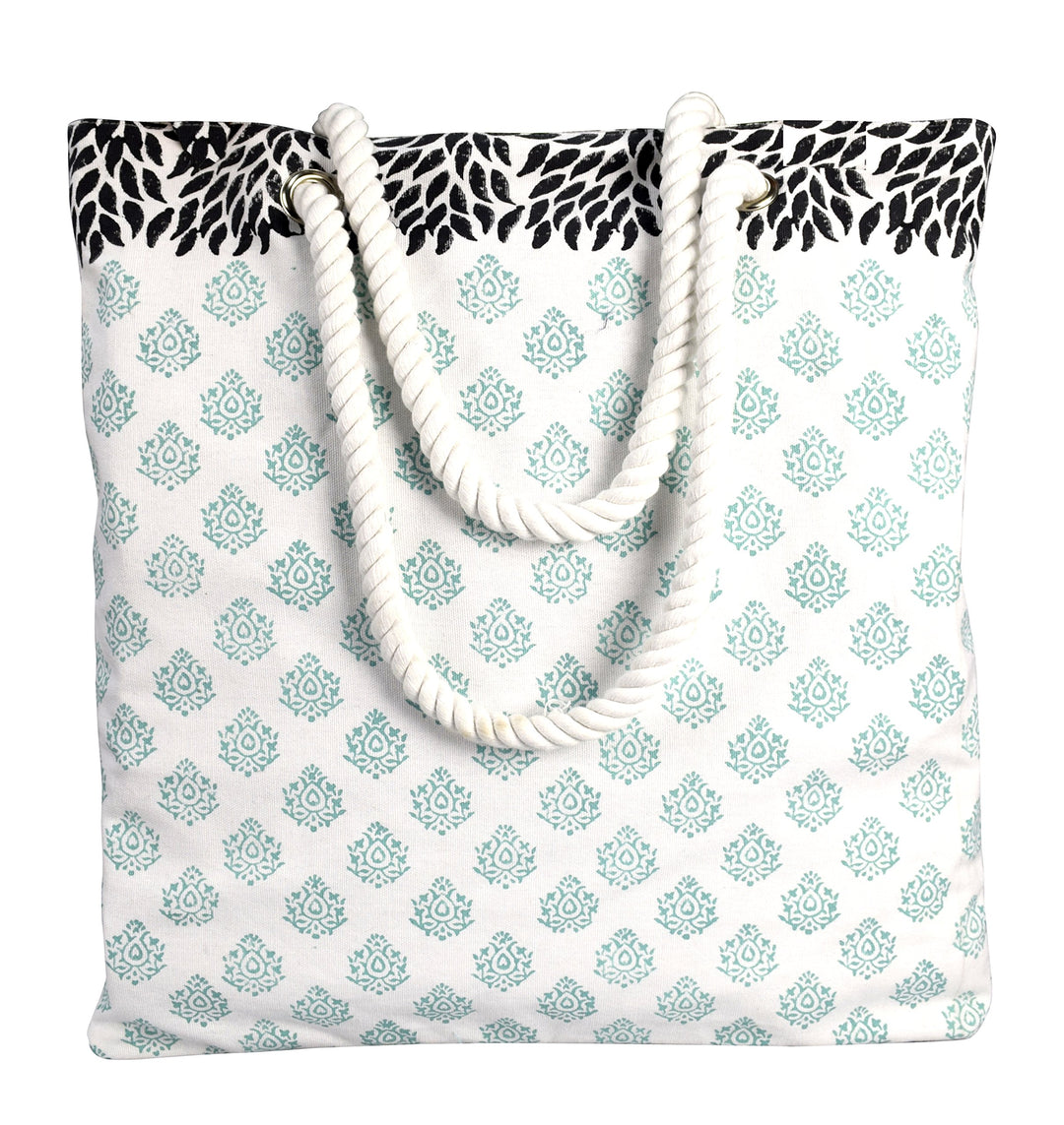 Rope Handle Cotton Canvas Tote Bag