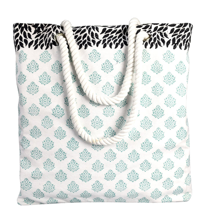 Rope Handle Cotton Canvas Tote Bag