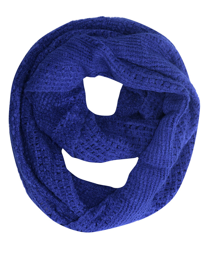 Womens Glamorous Chic Warm Knitted Winter Snood Infinity Loop Scarf