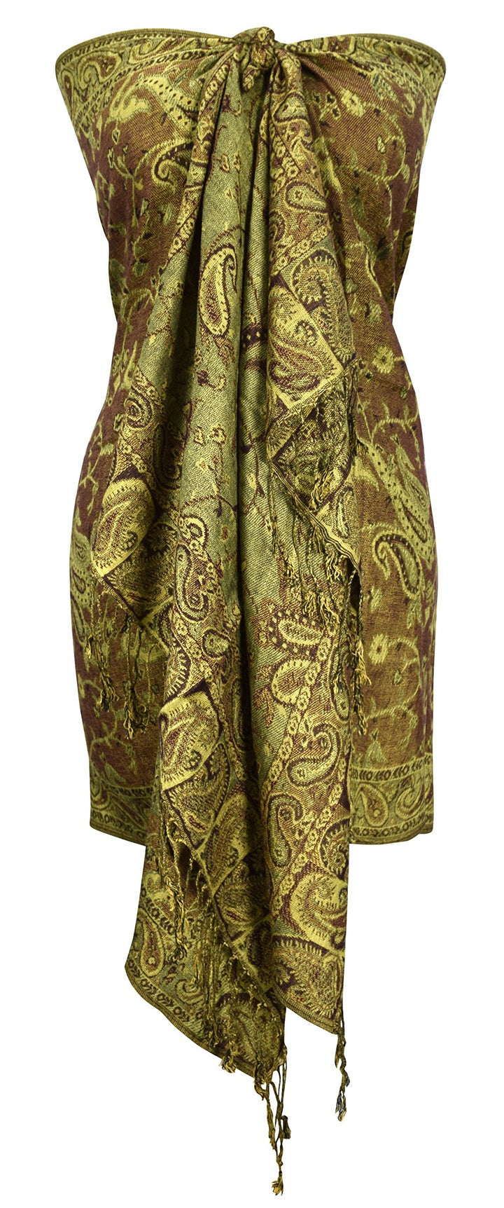 Double Layer Reversible Paisley Pashmina Shawl