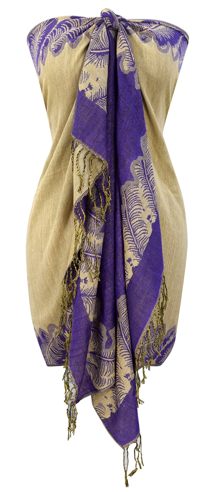 Reversible Jacquard Paisley Pashmina Shawl
