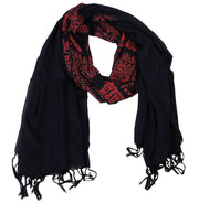 Peace-Love-Scarf-Black-Red-PNC
