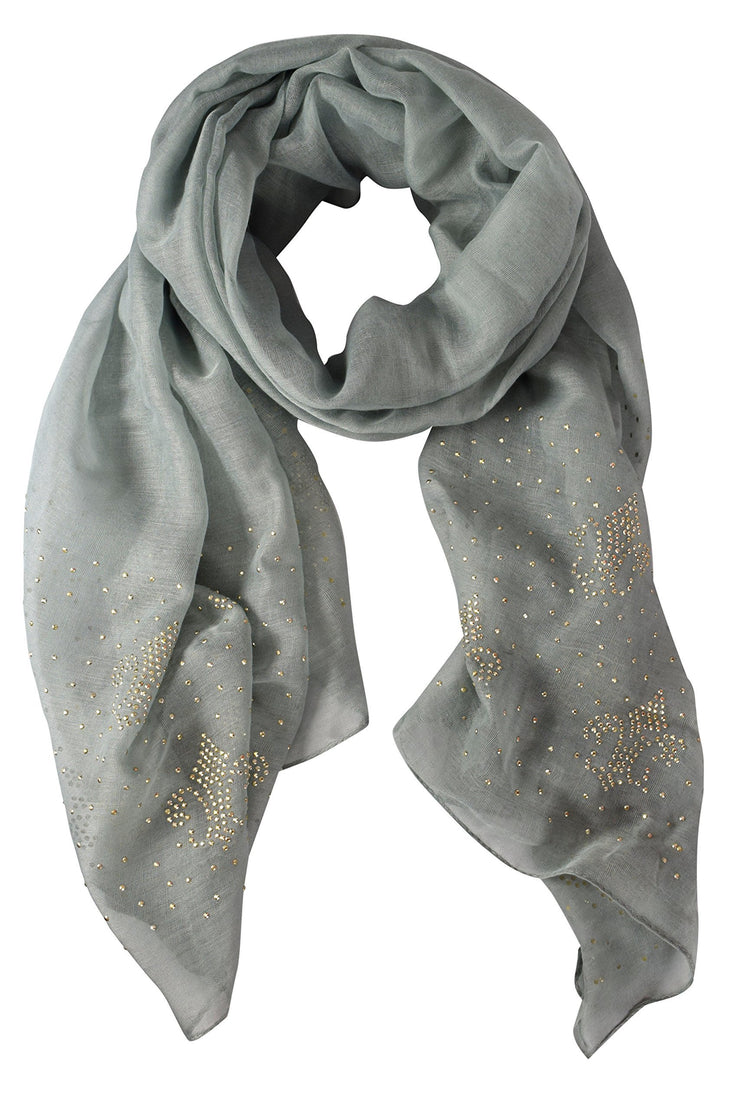 Baby Blue Peach Couture Classic Glittering Sparkle Studded Scarf Shawl Wrap