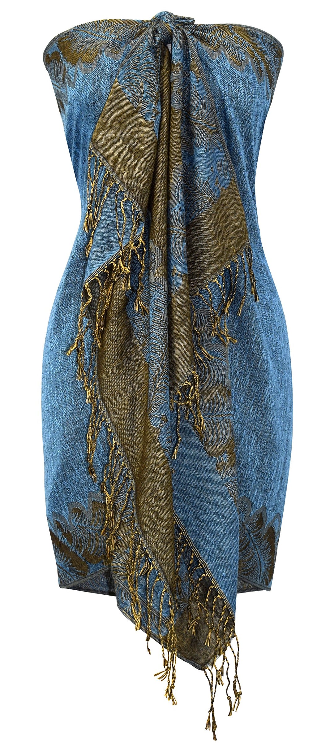 Reversible Jacquard Paisley Pashmina Shawl