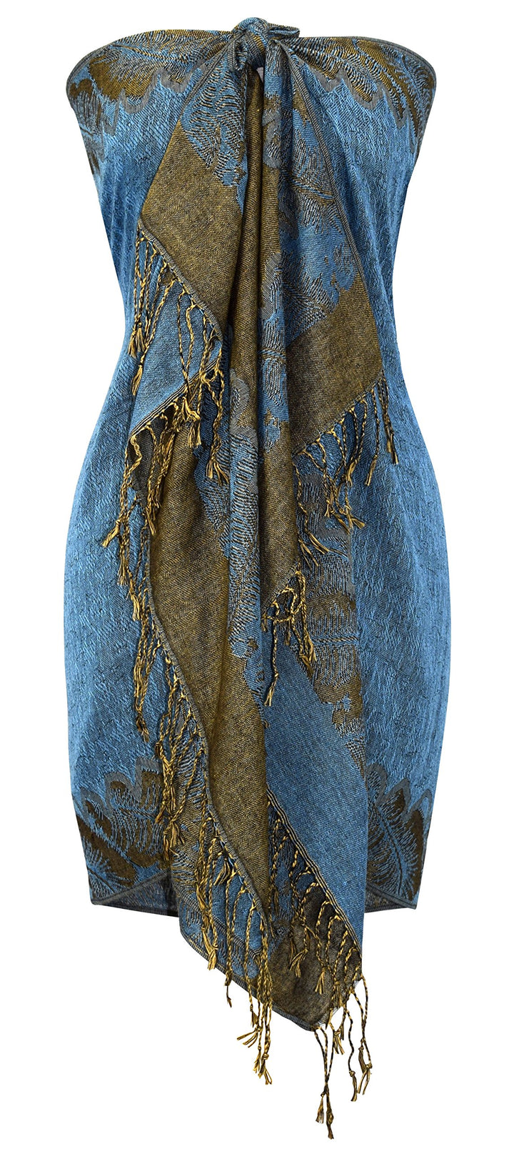 Reversible Jacquard Paisley Pashmina Shawl