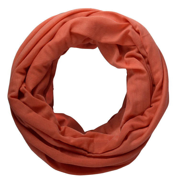 Peach Couture Cotton Soft Touch Vivid Colors Lightweight Jersey Knit Infinity Loop Scarf